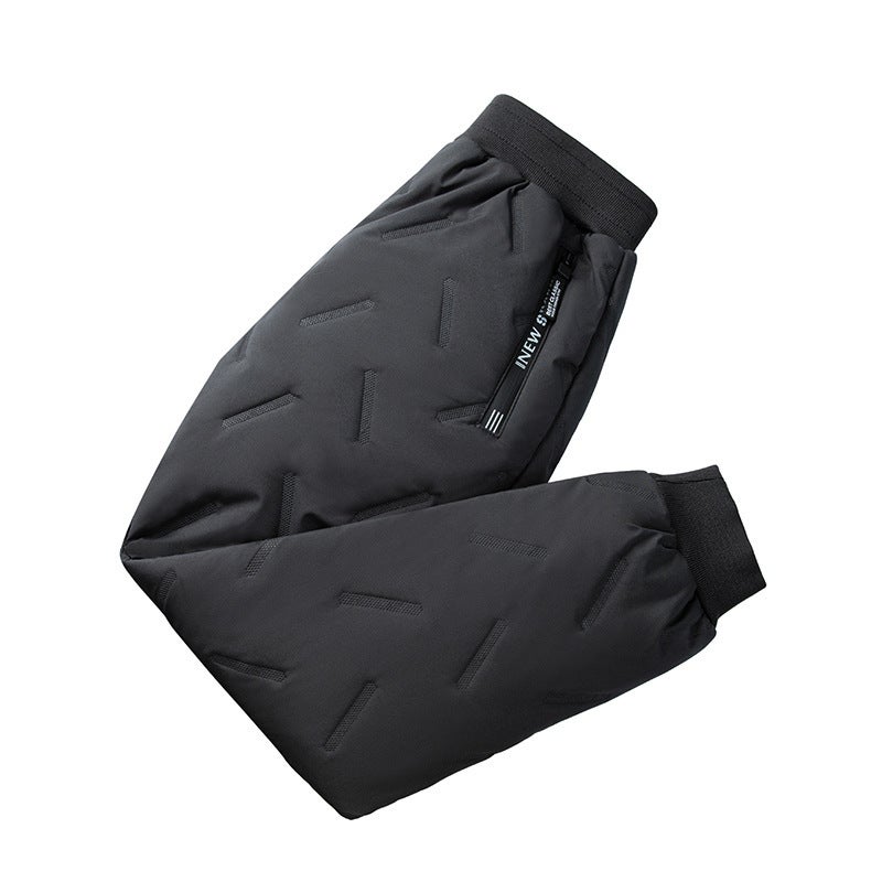 Boys' Quilted Pants, Cold-Proof And Warm, Medium And Large Kidsren'S Velvet Thickeneded Pants, Boys' Leggings, New Winter Style - Image 1