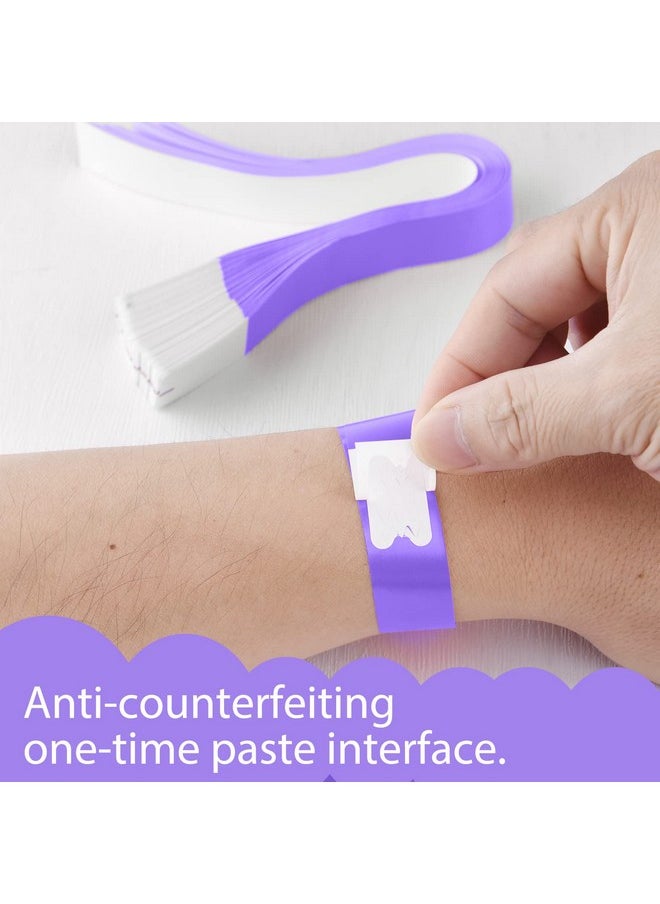 ASTARON - 200 Pcs Purple Paper Event Wristbands Arm Bands Event Bracelets For Party Events Clubs Concert Music Festival，Waterproof Lightweight - Image 1