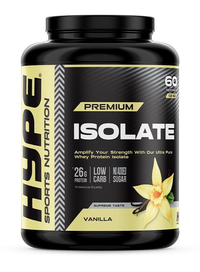 هايب مسحوق بروتين آيزوليت نكهة الفانيلا | ١٫٨ كيلوغرام | مصدر بروتين عالي الجودة - Image 1
