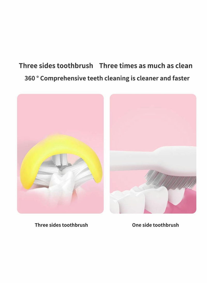 3D Soft Toothbrush Set for Adults and Kids - 3 Count Manual Toothbrushes for Effective Oral Care, Gently Protects Teeth and Gums, Ideal for Family Use. - Image 5
