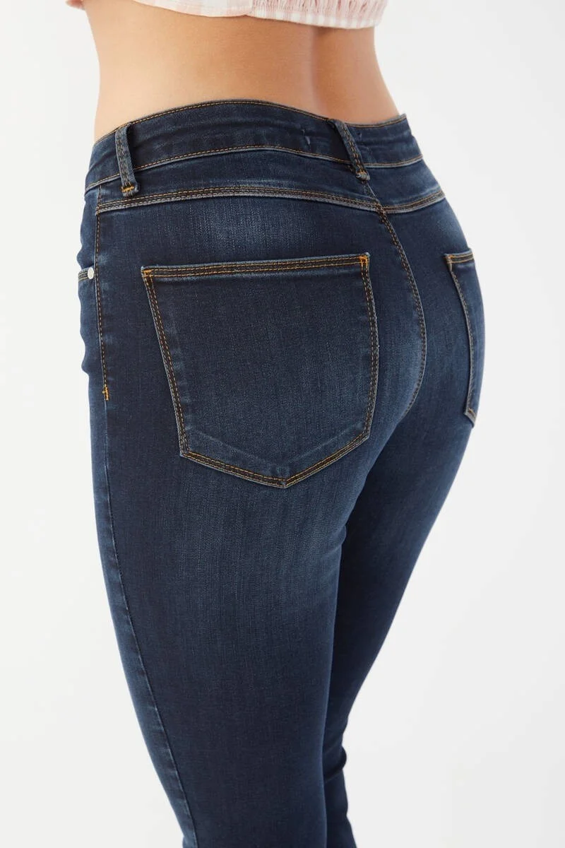 Banny Jeans Women Skinny Fit Flexible Trousers Dark Navy
