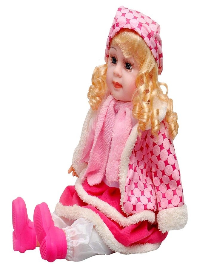 Gladnes Musical Singing Baby Girl Doll 40 cm - Talking Plush Doll with Nursery Rhymes & Poems, Soft Huggable Stuffed Toy, Interactive Educational Toy for Kids - Birthday Gift for Girls & Boys (Multicolor) - Image 2