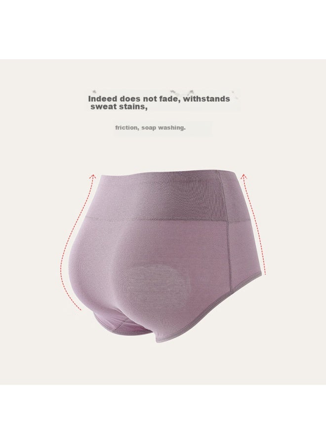 Youngyell Women's Plus Size 200 Pounds Cotton Antibacterial High Waist Slimming Summer Thin Shorts 4-pack - Image 3