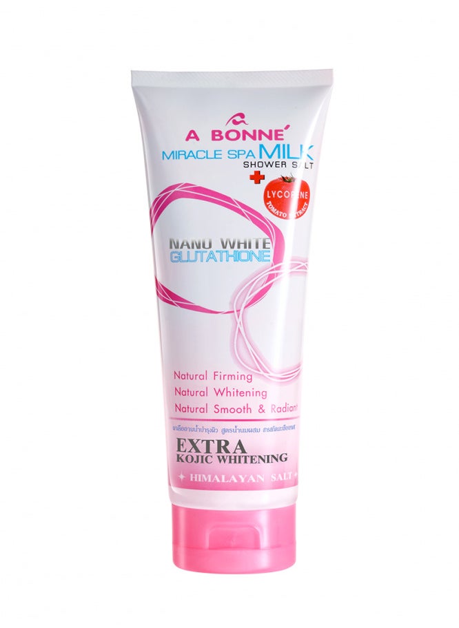 A BONNE - miracle spa milk shower salt + lycopene nano white glutathione 350g - Image 1