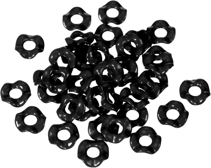 Black Wavy Spacers For Beaded Pens Jewelry Making DIY Crafts 30 Pcs - Image 1