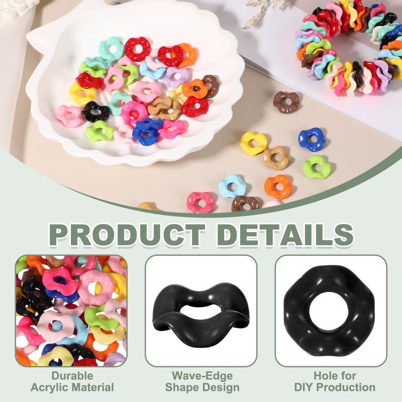 Black Wavy Spacers For Beaded Pens Jewelry Making DIY Crafts 30 Pcs - Image 4