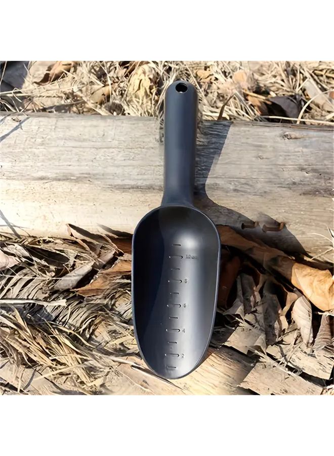 Durable Plastic Gardening Trowel With Scale Ergonomic Handle Black Soil Shovel For Succulents - Image 5