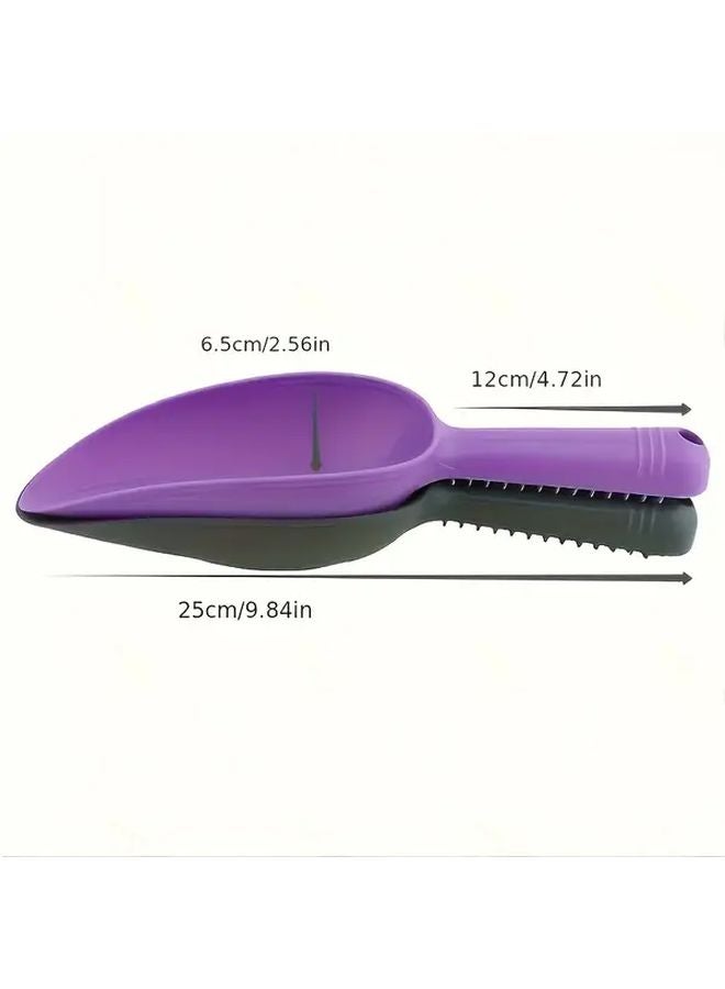 Durable Plastic Gardening Trowel With Scale Ergonomic Handle Black Soil Shovel For Succulents - Image 4