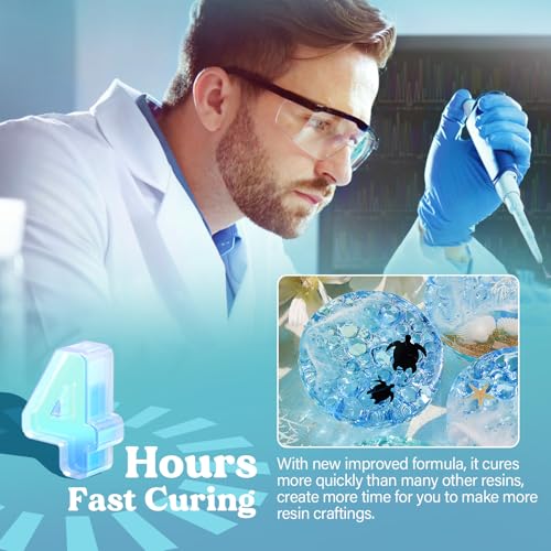 LET'S RESIN LETS RESIN Fast Cure Epoxy ResinDemold in 4 Hours72OZ Upgrade Quick Drying Crystal Clear ResinBubble Free Epoxy Kit for CraftArt Craft Supplies with Dye CupStir Stick - Image 3