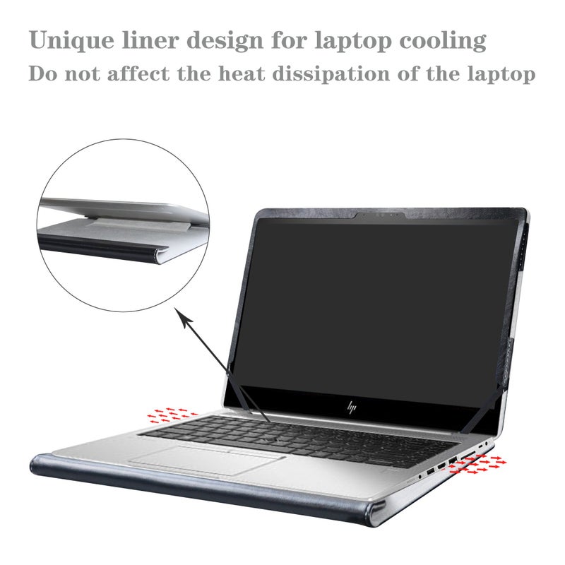 Alapmk Protective Case for 14" HP Fortis 14 G11 Chromebook/HP Fortis 14 G10 Chromebook/HP Fortis 14 G11 Chromebook Enterprise/HP EliteBook 1040 G4/HP ProBook x360 440 G1,Black - Image 4