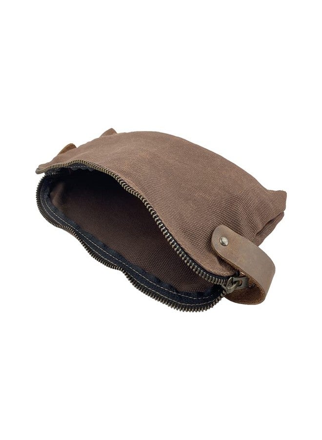 Hide & Drink, Large All Purpose Dopp Kit Utility Bag, Waxed Canvas, Handmade, Honey Bourbon - Image 3