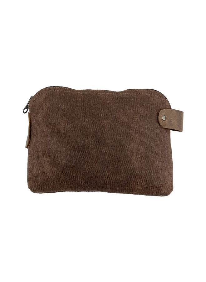 Hide & Drink, Large All Purpose Dopp Kit Utility Bag, Waxed Canvas, Handmade, Honey Bourbon - Image 4