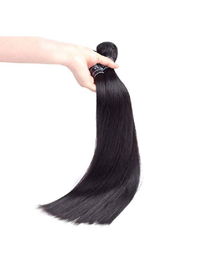 Amella حزم شعر برازيلي مستقيم شعر برازيلي بشري عذري حزمة واحدة 20 بوصة لون أسود طبيعي - Image 3