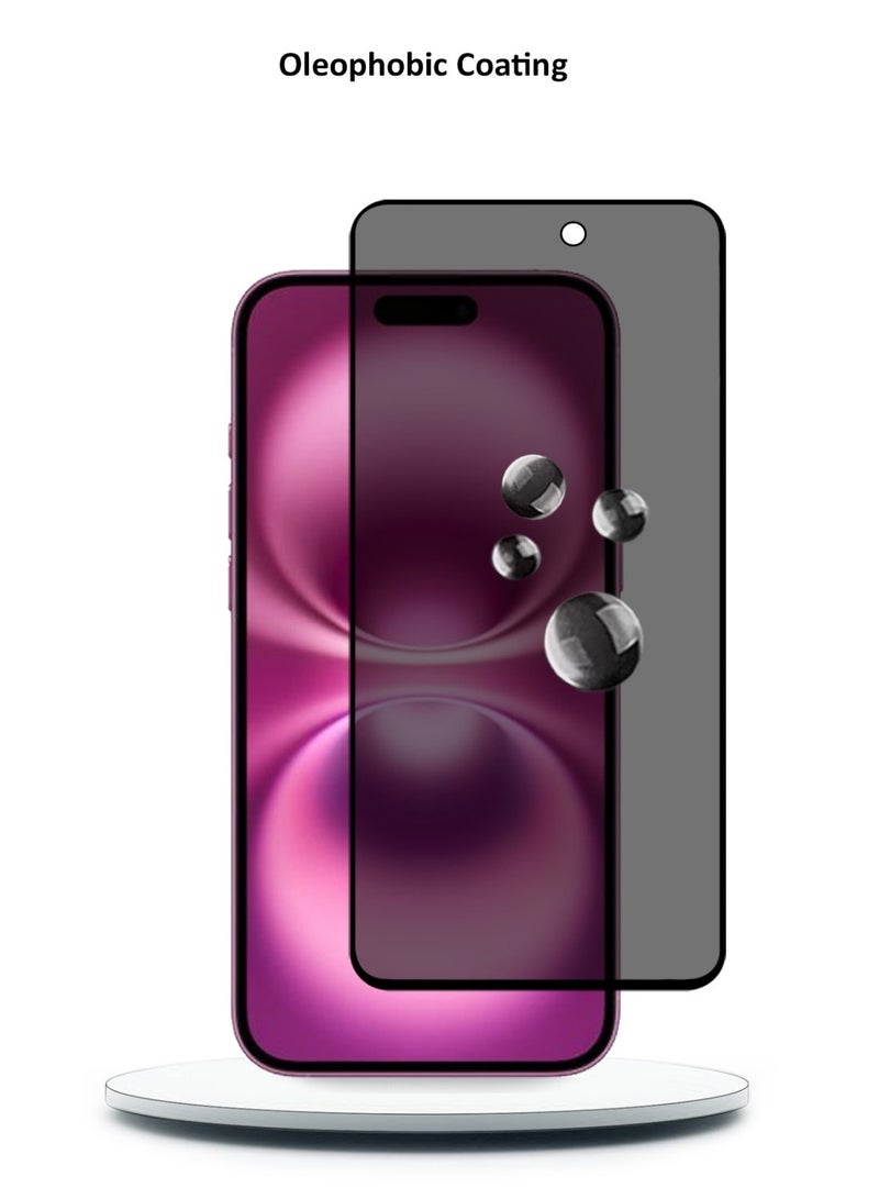 PROMASS حماية شاشة زجاجية مقسّاة 5D للخصوصية لجهاز آبل آيفون 16 بلس - Image 4