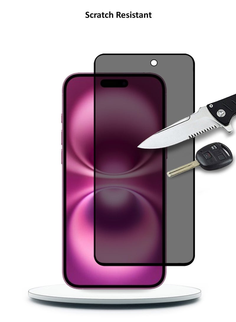 PROMASS حماية شاشة زجاجية مقسّاة 5D للخصوصية لجهاز آبل آيفون 16 بلس - Image 5