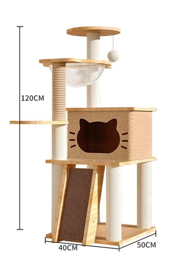 كيكي أثاث سرير على شكل برج شجرة القطط عمود خدش للقطط والمنزل - Image 2