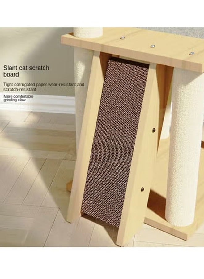 كيكي أثاث سرير على شكل برج شجرة القطط عمود خدش للقطط والمنزل - Image 3