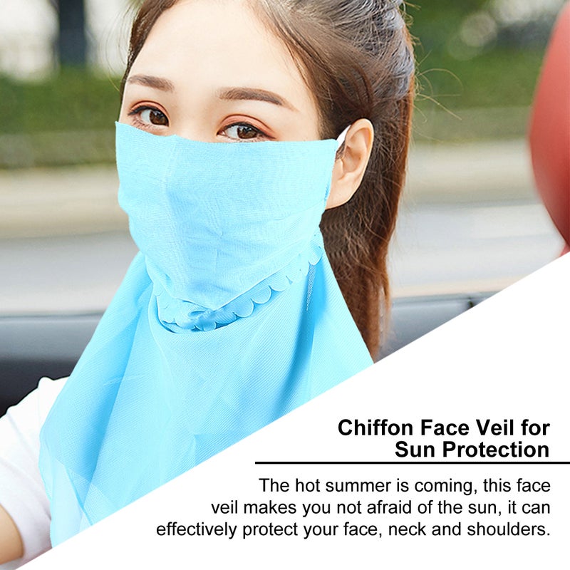 Attractive Neck Breathable Sun Block Simple Women Scarf Handy Veil Scarf for Outdoor - Image 2