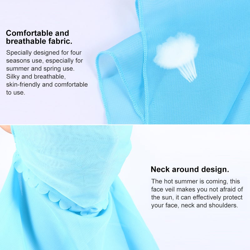 Attractive Neck Breathable Sun Block Simple Women Scarf Handy Veil Scarf for Outdoor - Image 3