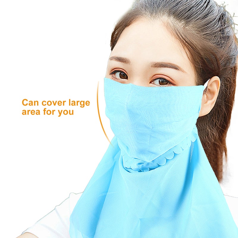 Attractive Neck Breathable Sun Block Simple Women Scarf Handy Veil Scarf for Outdoor - Image 4