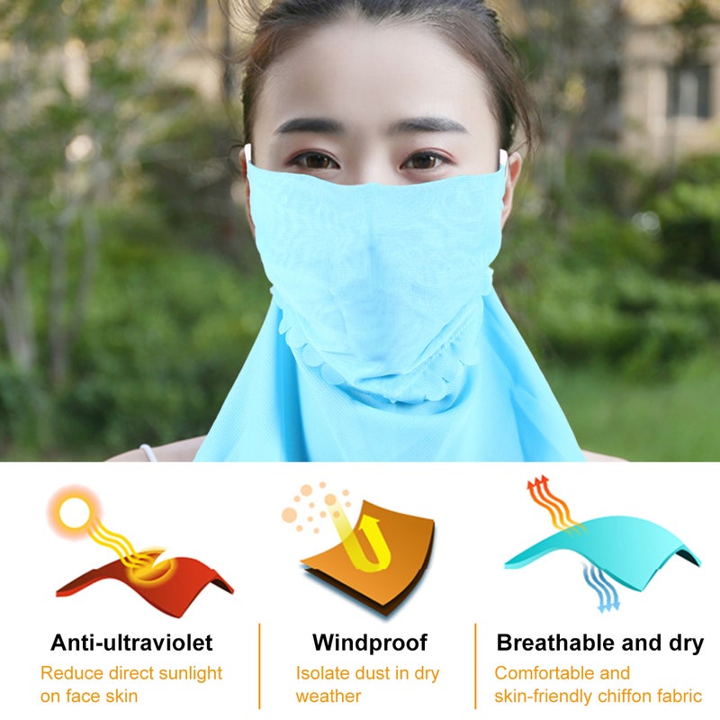 Attractive Neck Breathable Sun Block Simple Women Scarf Handy Veil Scarf for Outdoor - Image 1