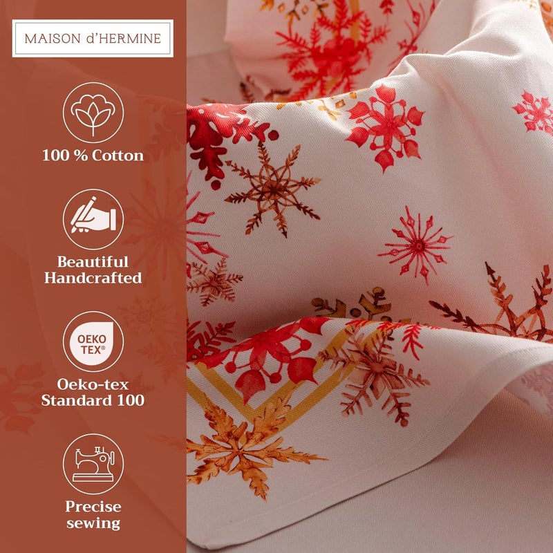 Maison d' Hermine Maison d Hermine Cloth Napkins Set of 4 100 Cotton Everyday Reusable Square Napkins Cloth Washable Dinner Party Wedding Restaurant Crystal Star 20 x 20 - Image 2