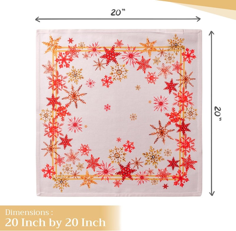 Maison d' Hermine Maison d Hermine Cloth Napkins Set of 4 100 Cotton Everyday Reusable Square Napkins Cloth Washable Dinner Party Wedding Restaurant Crystal Star 20 x 20 - Image 4