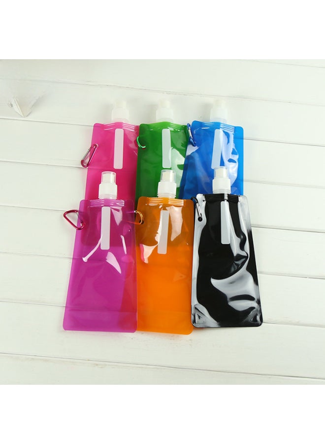 Spot Supply Portable Mountaineering Folding Water Bag Creative Sports Kettle Outdoor Sports Travel Kettle Wholesale-Color:Green-Capacity:101m1-500ml  - Image 2