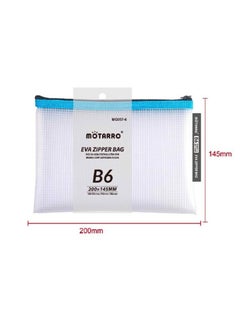 MOTARRO B6 Thick Mesh Zipper Pouch Tough EVA Waterproof Document Storage Zipper Bags for Office School Home Travel Cosmetic (Color May Vary)  - Image 2