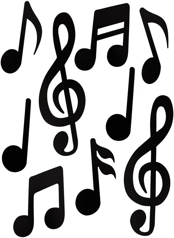 Vuzvuv 60 Pcs Music Notes Cutouts for Party Music Wall Decor,Double-Side Musical Notes Paper Cut Out for Disco Party Decorations for School Bulletin Board Craft Wall Decor - Image 1