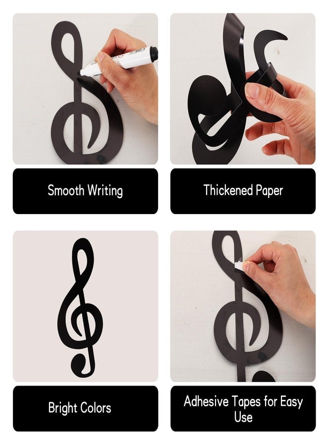 Vuzvuv 60 Pcs Music Notes Cutouts for Party Music Wall Decor,Double-Side Musical Notes Paper Cut Out for Disco Party Decorations for School Bulletin Board Craft Wall Decor - Image 3