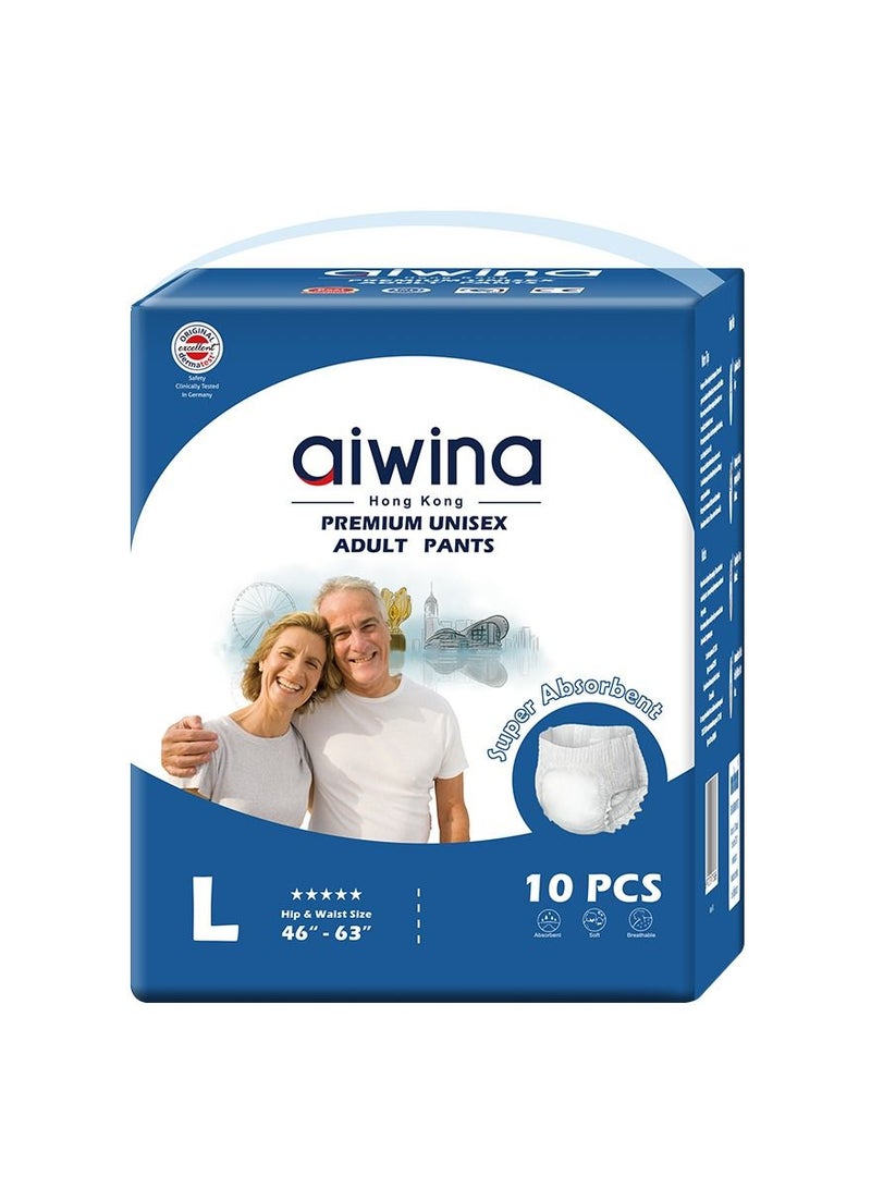 Aiwina Aiwina Premium Unisex  Adult Pants 10 Pcs - Size L - Image 1