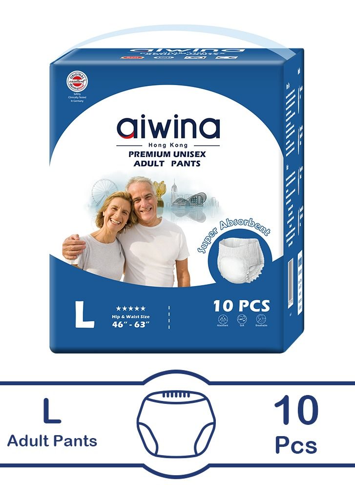 Aiwina Aiwina Premium Unisex  Adult Pants 10 Pcs - Size L - Image 2