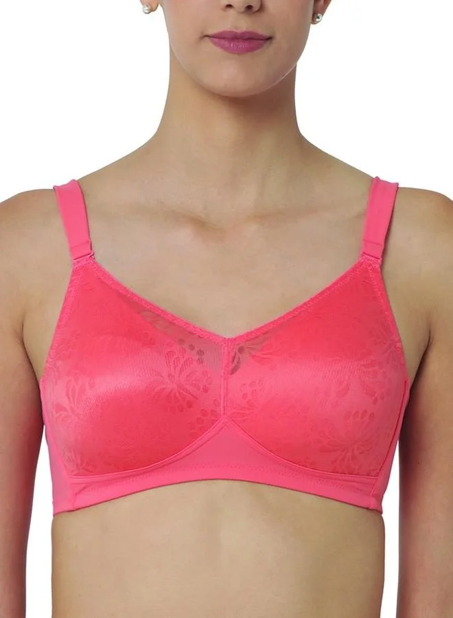 ترايامف Triumph International Women's Non Padded | Non Wired | 100I526 Minimizer 40E Coral (Orange) Full Coverage Bra | Pack of 1