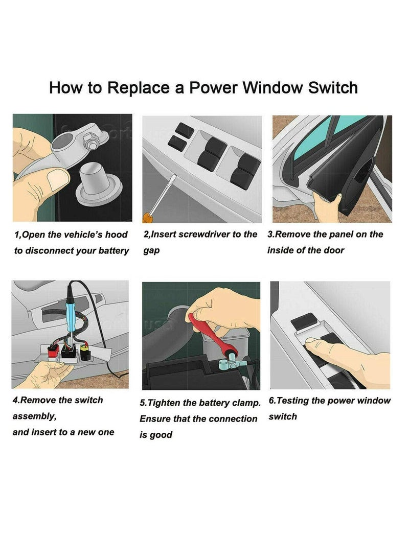 Generic - Black Color Power Master Window Control Switch 68086693AC 68086693AD For Dodge Durango 3.6L 5.7L 2011 2012 2013 - Image 1