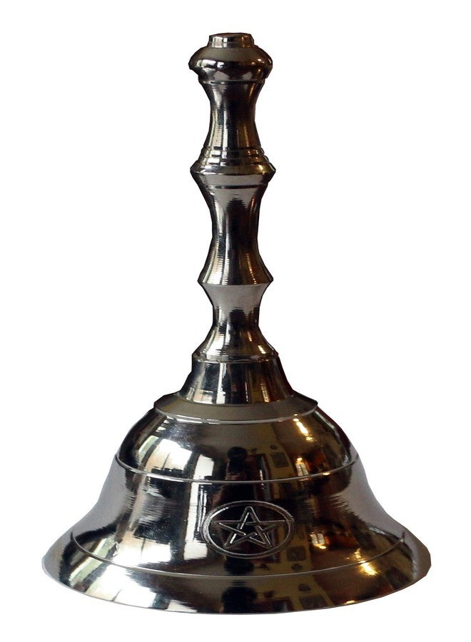 Pine Pentagram Pentacle Pagan Ritual Wiccan Altar Bell - Image 1