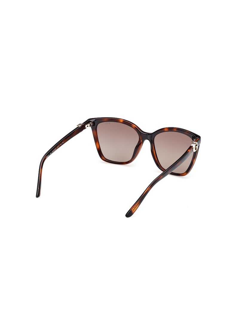 GUESS FULL RIM FEMALE SQUARE BROWN INJECTED SUNGLASSES - Image 5