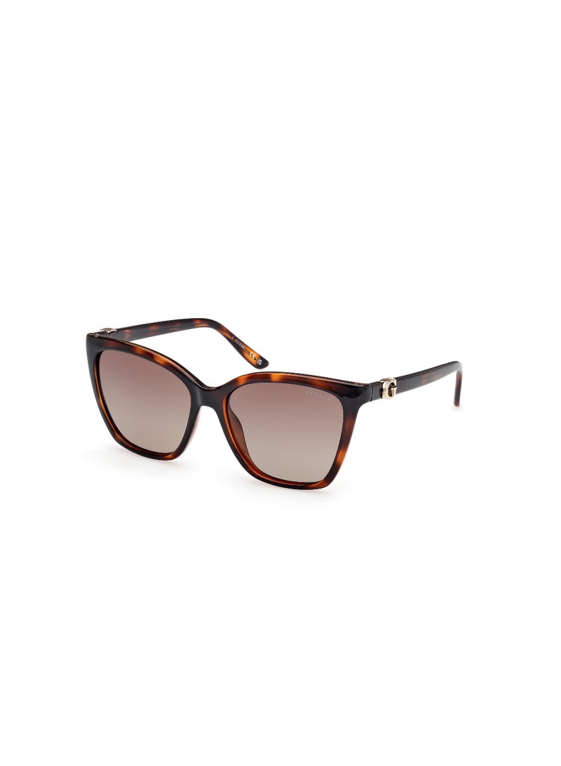 GUESS FULL RIM FEMALE SQUARE BROWN INJECTED SUNGLASSES - Image 1