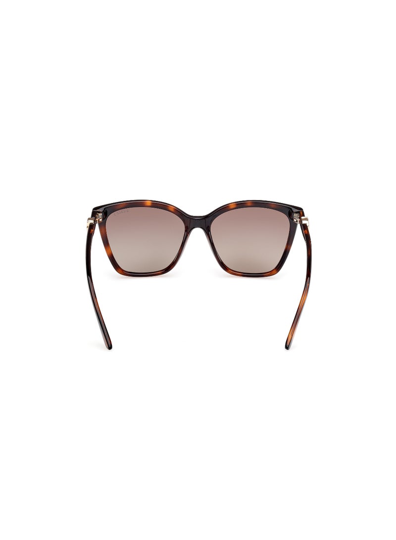 GUESS FULL RIM FEMALE SQUARE BROWN INJECTED SUNGLASSES - Image 4
