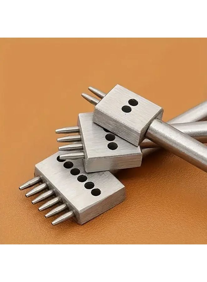 3pcs Hand Leather Manual Iron Hole Punch Round And Diamond Cutting For Imitation Leather Goods - Image 5