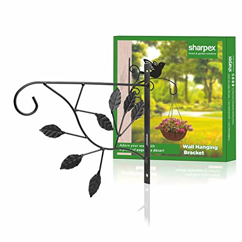 Sharpex Wall Mounted Metal Bracket | Decorative Wall Hook Plant Hanger for Hanging Pots, Bird Feeders, Flower Baskets, Planters, Lanterns, Lamps, and Wind Chimes for Indoor/Outdoor Use (Black, 1 Pc) - Image 5