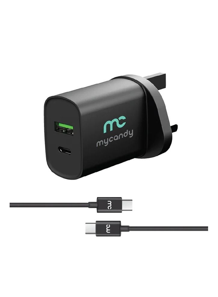ماي كاندي شاحن سفر ماي كاندي 20 واط نوع سي، أسود - Image 1