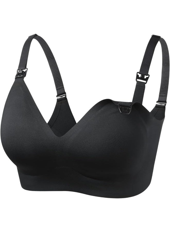 Momcozy Maternity & Nursing Bra - YN21 - Black - L - Image 1