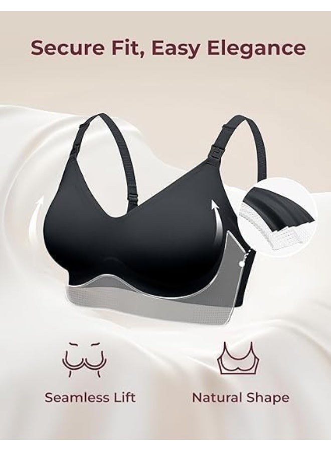 Momcozy Maternity & Nursing Bra - YN21 - Black - L - Image 2