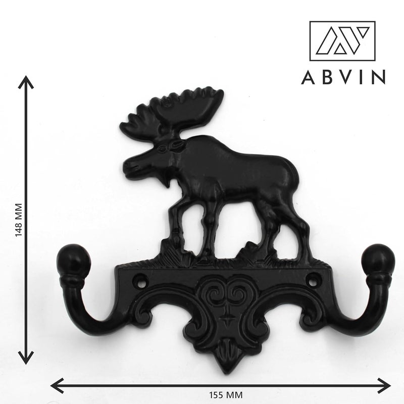 ABVIN IRONDeer Key Stand Bathroom Cloth Hooks Hanger Door Wall Robe Hooks Rail for Hanging Keys Clothes Towel - Image 3