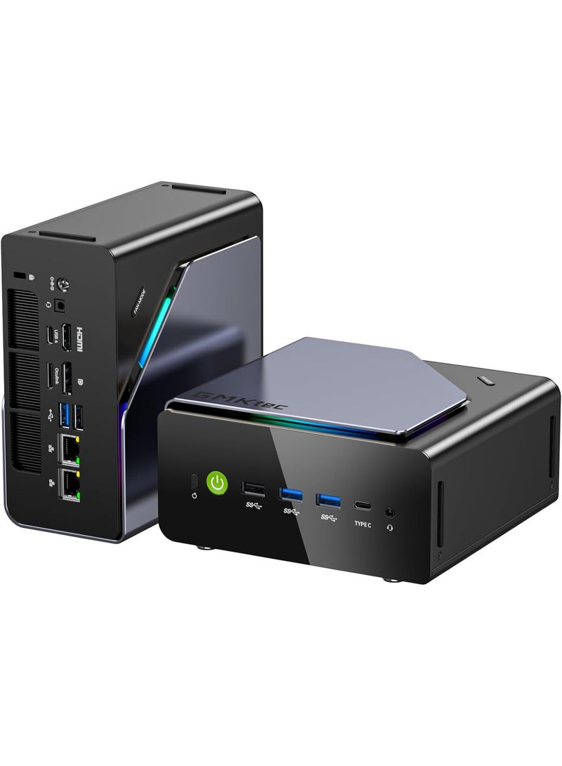 GMKtec K12 Gaming Mini PC AMD Ryzen 7 H255 (Upgraded 8745HS, 8C/16T, Up to 5.1GHz) 32GB DDR5 1TB NVMe SSD, WiFi 6E RZ616 (2.4Gbps), Bluetooth 5.2, Oculink, Dual 2.5G LAN, Triple M.2, HDMI 2.1, USB4, Windows 11 Pro K12 32GB+1TB - Image 1