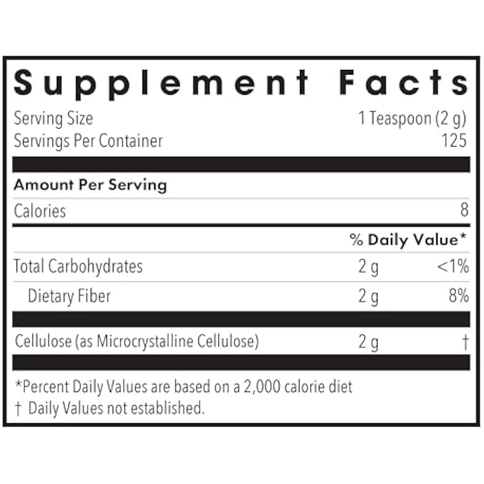 Allergy Research Group Cellulose Powder - Microcrystalline Cellulose Powder, 2000mg Insoluble Fiber Supplement, Powdered Cellulose, Non-Fermentable, Hypoallergenic - 8.8 Oz - Image 3