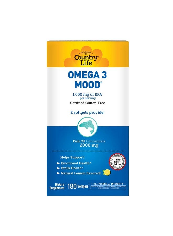 Country Life Omega 3 Fish Oil Supplement - High Concentration EPA and DHA Omega 3 Fatty Acids - 2000mg Fish Oil for Emotional Health, Mood Support, and No Fish Taste - Natural Lemon Flavor - Image 5