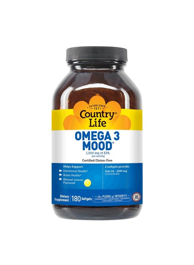 Country Life Omega 3 Fish Oil Supplement - High Concentration EPA and DHA Omega 3 Fatty Acids - 2000mg Fish Oil for Emotional Health, Mood Support, and No Fish Taste - Natural Lemon Flavor - Image 4