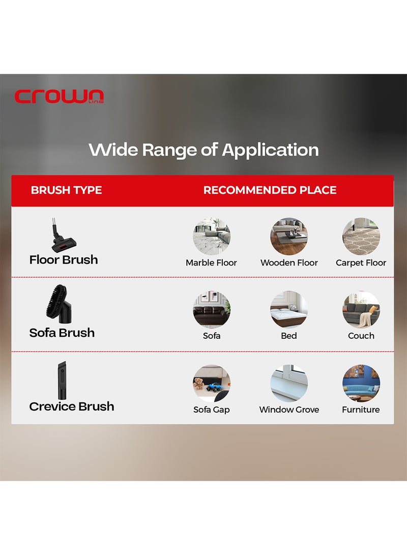 Crownline 2000W Bagless Vacuum Cleaner | 2.5L Tank with Adjustable Handle | Powerful Suction with Multiple Filters | Dust Full Indicator and Quiet Operation | 1 Year Brand Warranty 2.5 L 2000 W VC-272A Blue - Image 5
